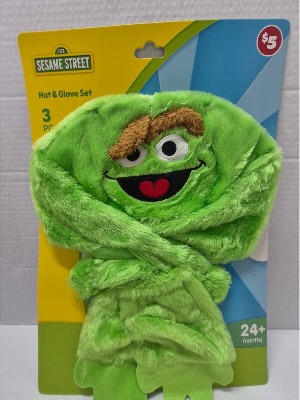 Sesame Street Oscar the Grouch Hat and Glove Set for Toddlers 24+ Months C5